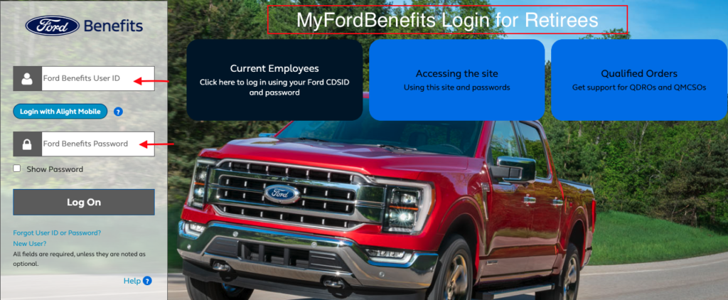 MyFordBenefits Login for Retirees